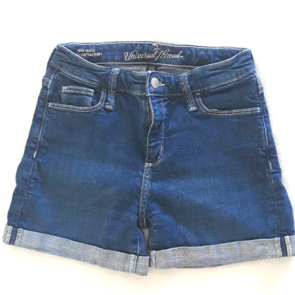 Universal Thread Blue Denim Shorts, Size 0